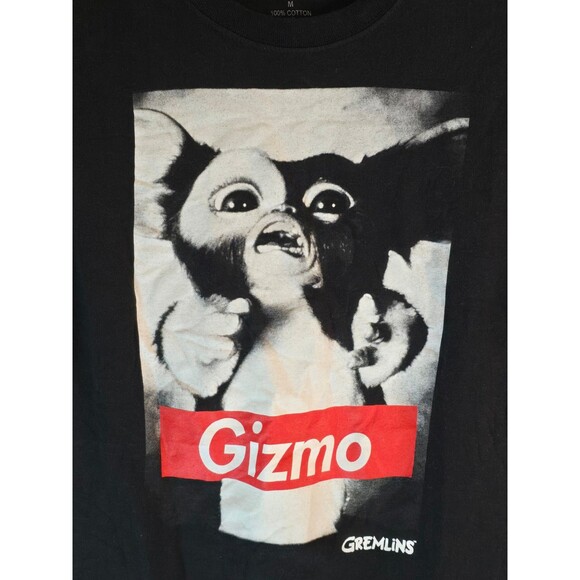 Gizmo Gremlins Warner Bros Black T-shirt Men's Medium NWOT - Picture 2 of 3